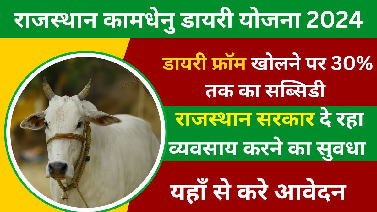 Rajasthan Kamdhenu Dairy Yojana 2024